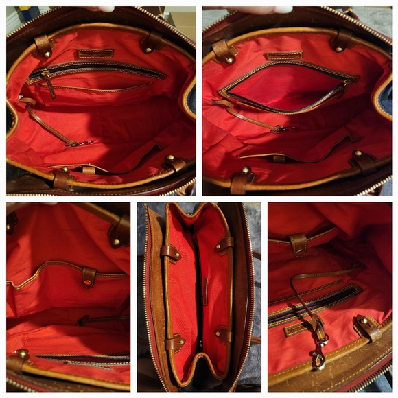 DOONEY & BOURKE Pebble Grain and Vachetta Leather Large Satchel EUC - Picture 14 of 14